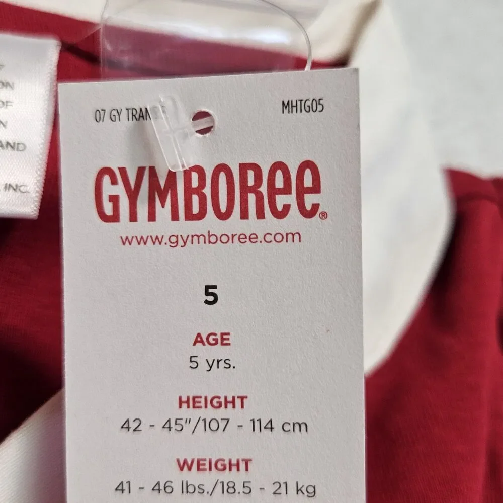 Vintage Gymboree Top Girls Size 5 Red Bon Voyage Collared Shirt Y2K NWT Anchor